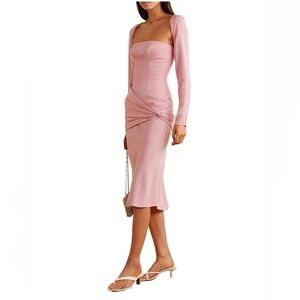 Lado bokuchava pink dress bolero set